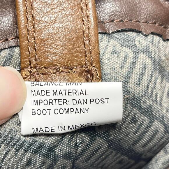 Dingo Montana Western Boot Mens 10D Brown Leather Embroidered Rounded Toe - Picture 9 of 10